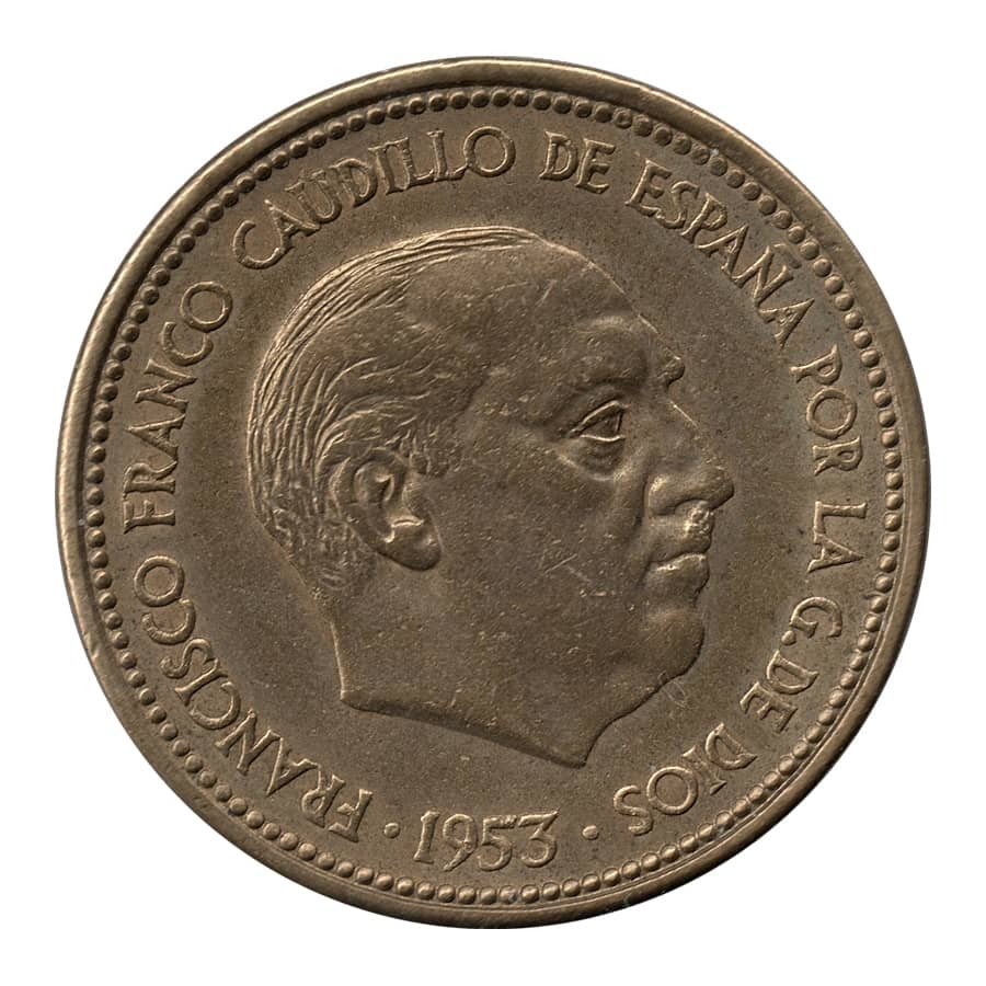 España 1954 [MND] 2,50 pesetas. Emisión 1953. Estado Español (MBC)