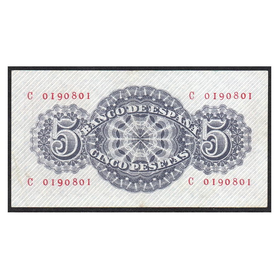 España 1947 [BLL] 5 pesetas. Estado Español. Séneca (EBC)