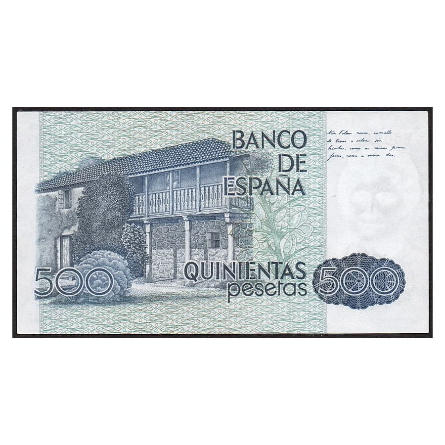 España 1979 [BLL] 500 pesetas. Juan Carlos I. Rosalía de Castro (SC)