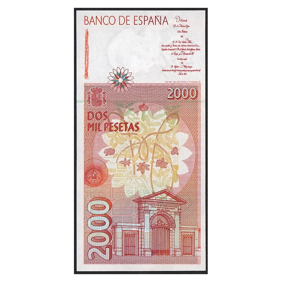 España 1992 [BLL] 2.000 pesetas. Juan Carlos I. José Celestino Mutis (SC)