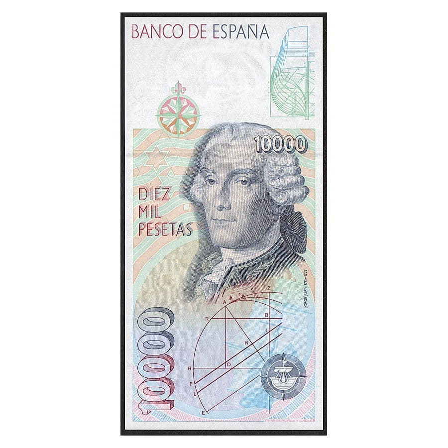 España 1992 [BLL] 10.000 pesetas. Juan Carlos I. Jorge Juan (SC)