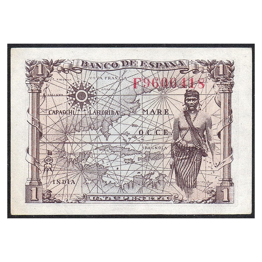 España 1945 [BLL] 1 peseta. Estado Español. Isabel La Católica (XBC)