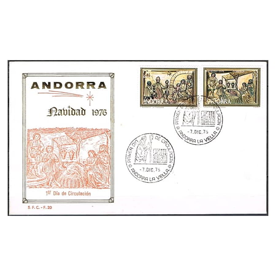 Andorra 1976 [FDC] Serie Navidad (N)
