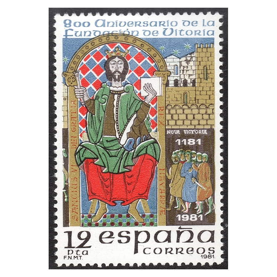 España 1981 [SLL] 800 Aniversario fundación de Vitoria. 12 pts (MNH)