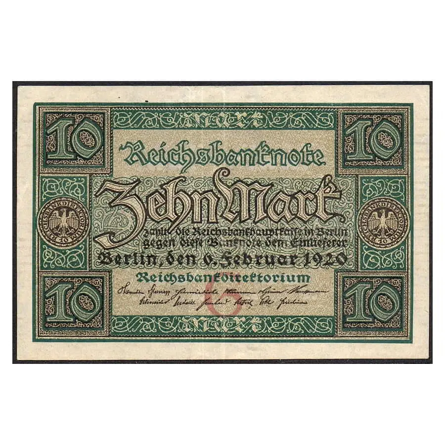 Alemania 1920 [BLL] 10 marcos. Reichsbanknote (EBC)