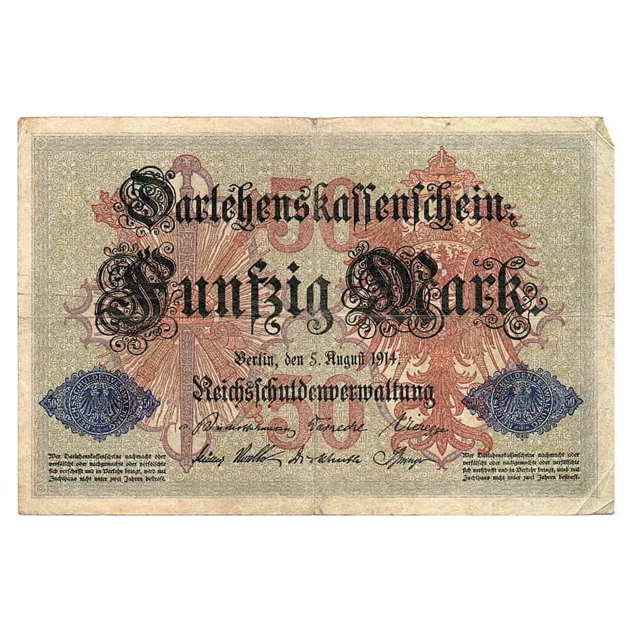Alemania 1914 [BLL] 50 marcos. Darlehenskassenschein (BC-)