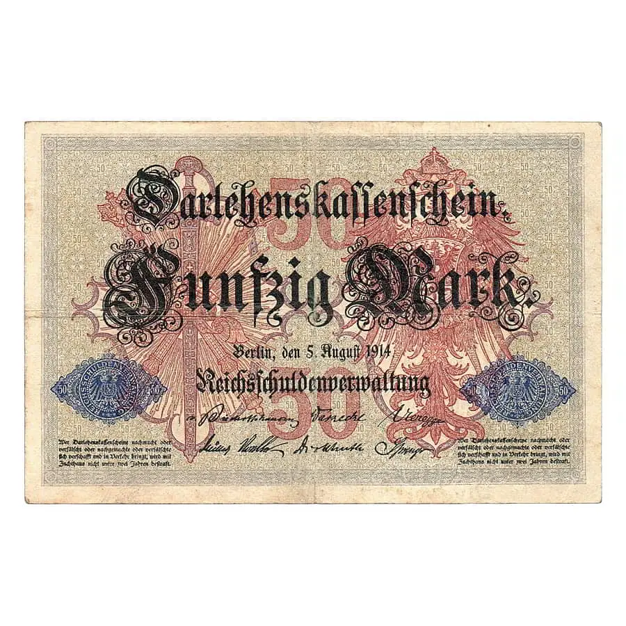 Alemania 1914 [BLL] 50 marcos. Darlehenskassenschein (MBC)