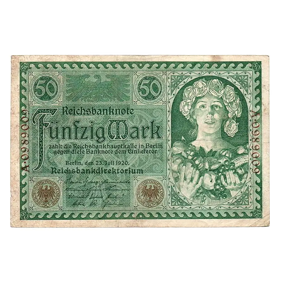 Alemania 1920 [BLL] 50 marcos. Reichsbanknote (EBC)