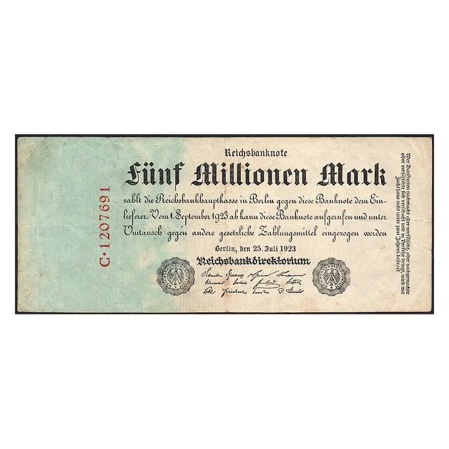 Alemania 1923 [BLL] 5.000.000 marcos. Reichsbanknote (MBC)