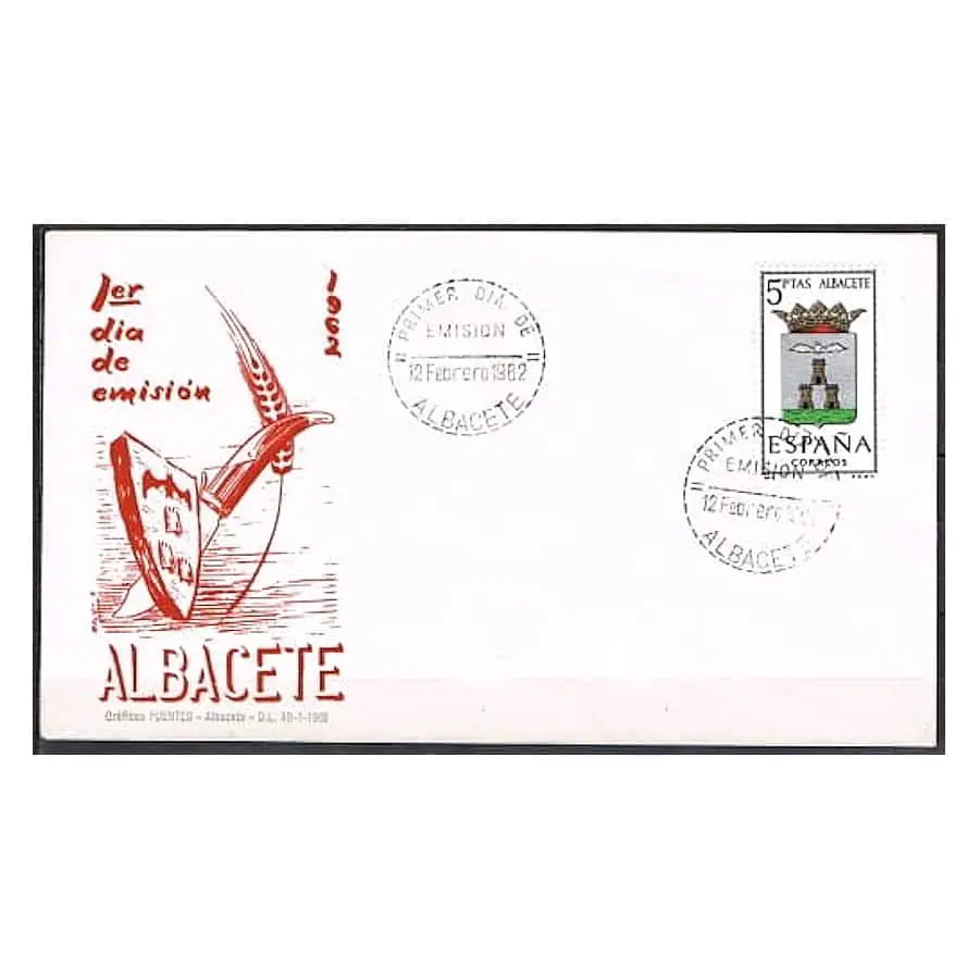 España 1962 [FDC] Escudos de España. Albacete (N)