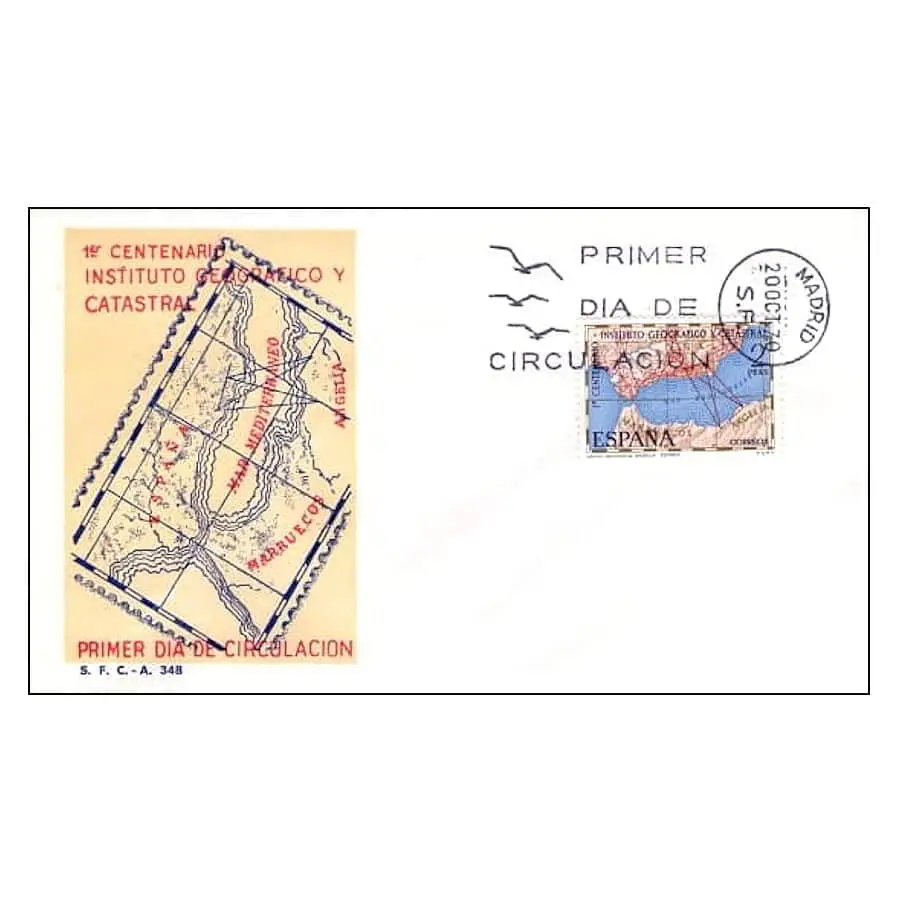 España 1970 [FDC] Centenario Instituto Geográfico y Catastral (N)