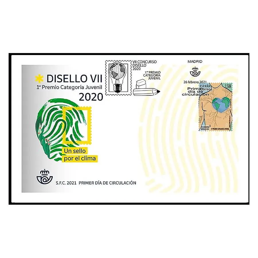 España 2021 [FDC] Concurso Disello. Ganador Categoría Juvenil (N)