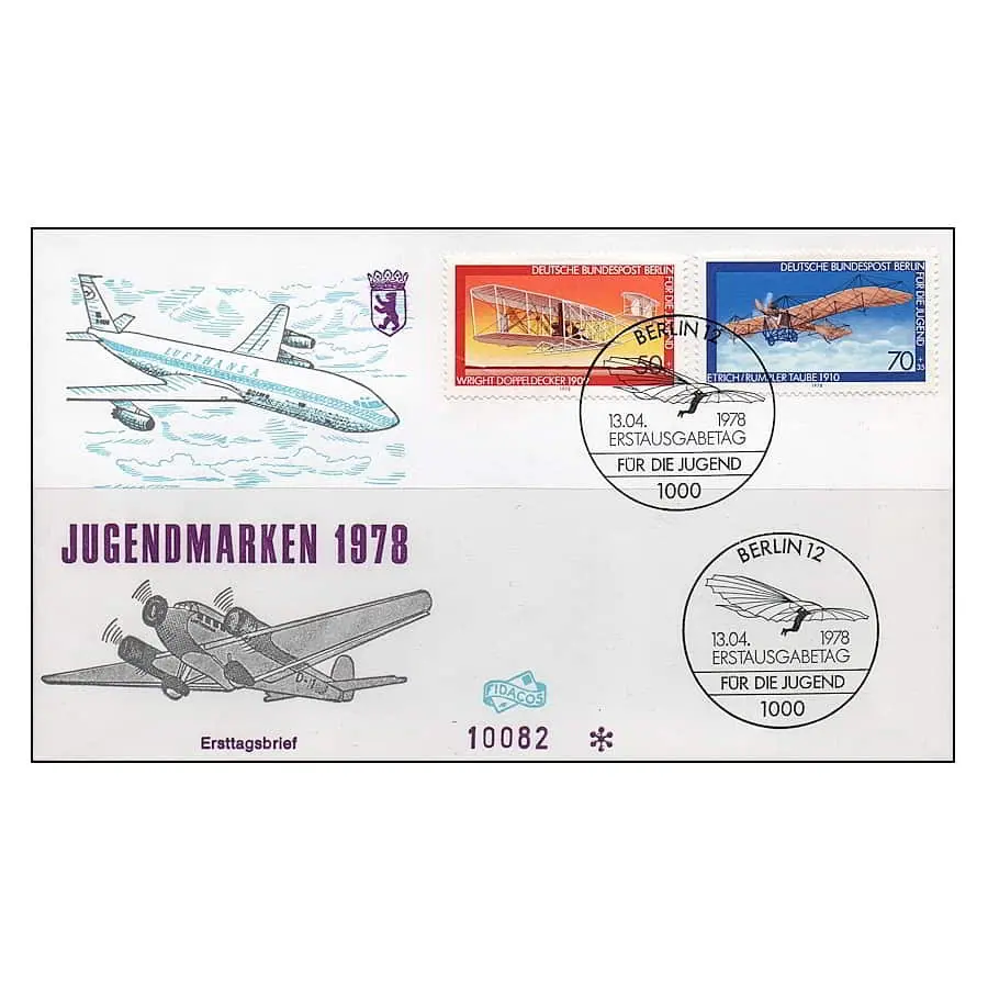 Berlín 1978 [FDC] Serie Pro-Juventud. Aviación (N)