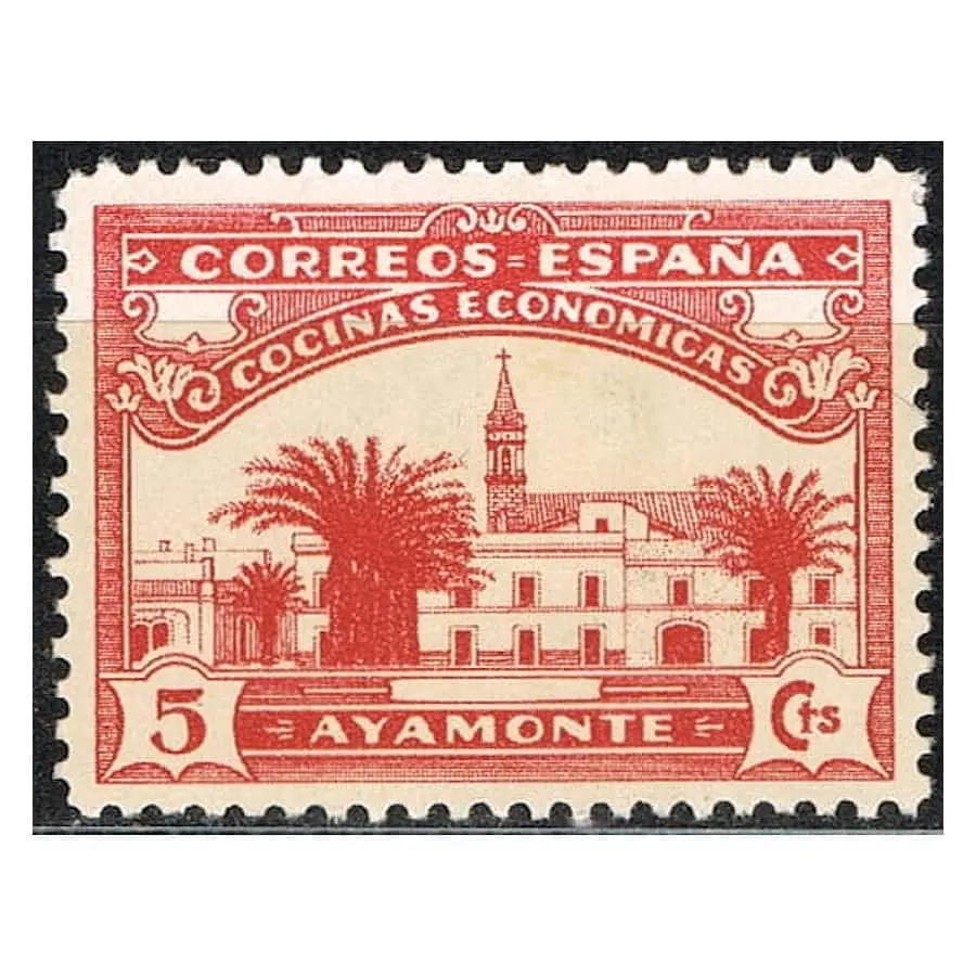 Ayamonte 1937 [SLL] Cocinas Económicas. 5 c. Rojo (MH)