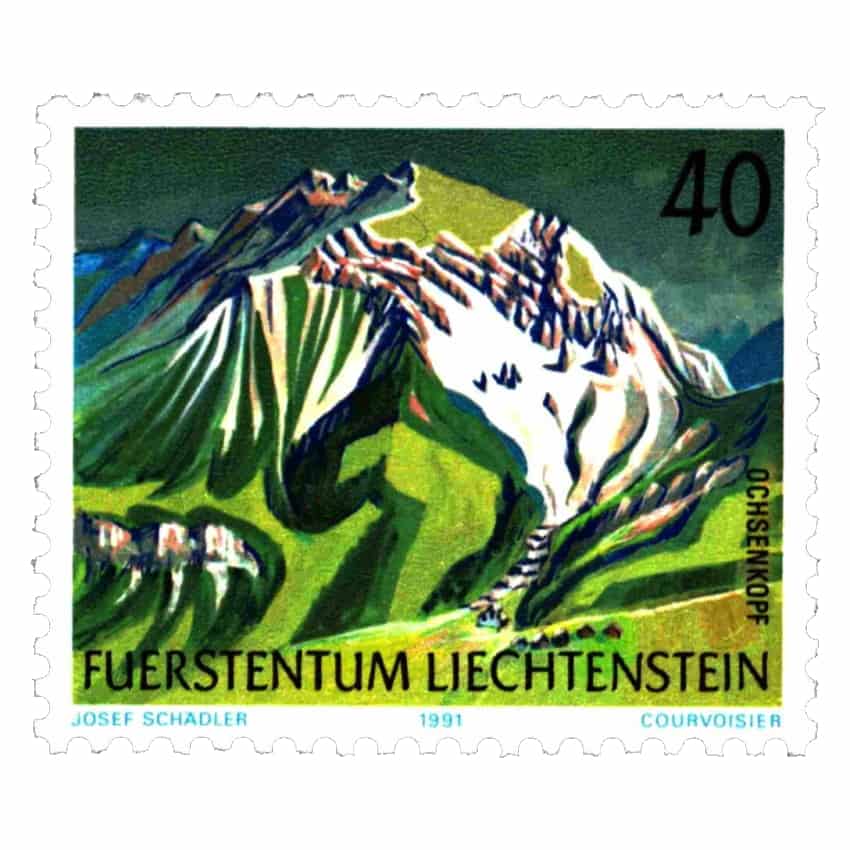 Liechtenstein 1991, Montañas, 40 c (MNH) - SCOTT 933A