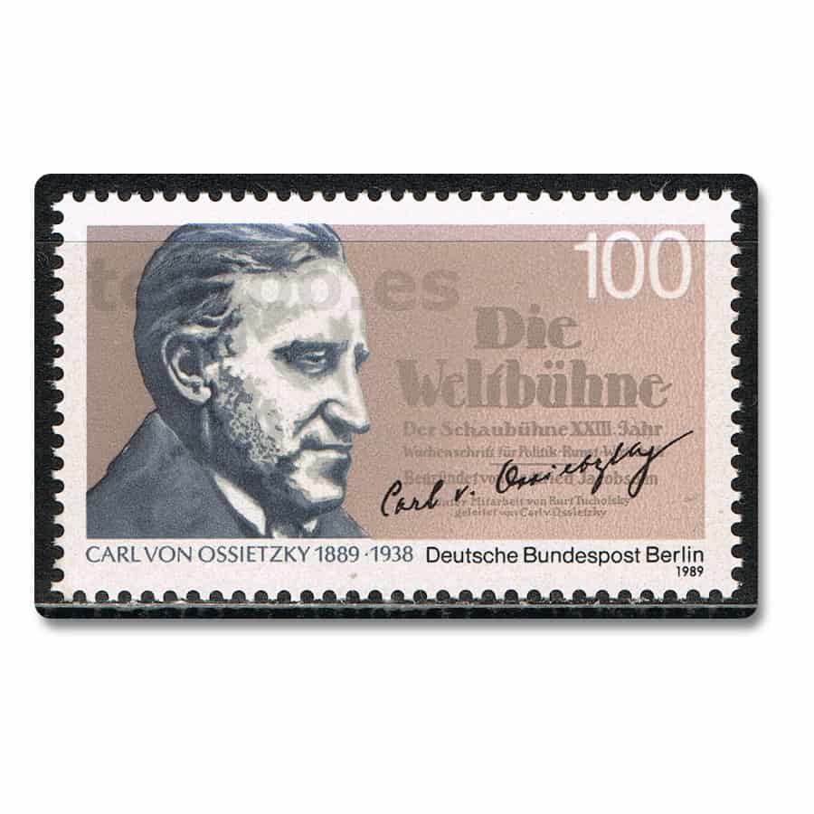 Berlín 1989. Carl von Ossietzky. Premio Nóbel de la Paz (MNH) MI#851