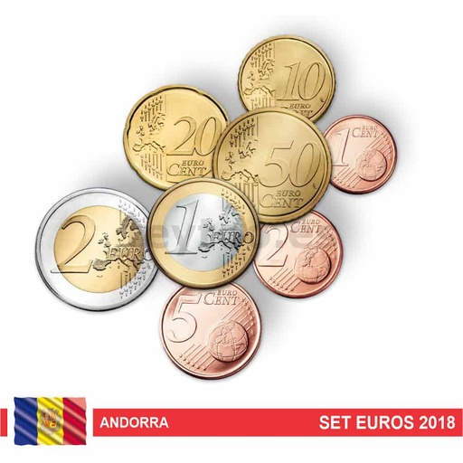 [C2251#] Andorra 2018. Set monedas Euro (UNC)