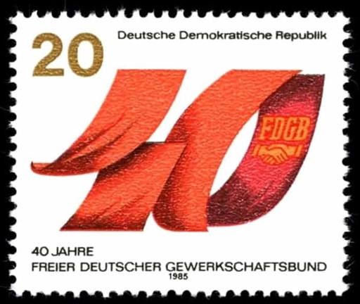 [B0610#] DDR 1985, Movimiento sindical alemán (MNH) - SCOTT 2480