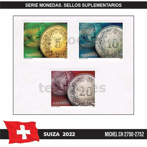 [C2294#] Suiza 2022. Monedas (MNH) MI#2750-2752