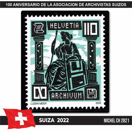 [C2308#] Suiza 2022. Aniversario Asociación de Archivistas Suizos (MNH) MI#2822