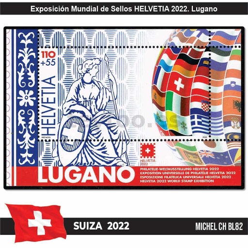 [C2312#] Suiza 2022. HB Exposición de Sellos HELVETIA '22 (MNH) MI#BL82