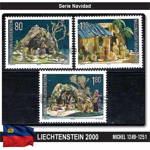 [C2337#] Liechtenstein 2000. Serie Navidad (MNH) MI#1249-1251