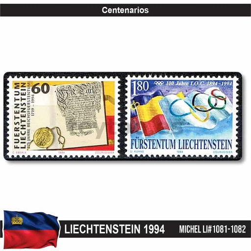 [C2348#] Liechtenstein 1994. Centenarios (MNH) FE#1081-1082