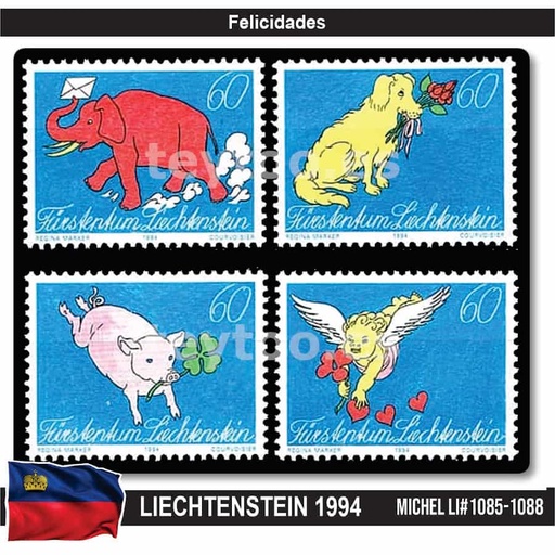 [C2351#] Liechtenstein 1994. Felicitaciones (MNH) MI#1085-1088