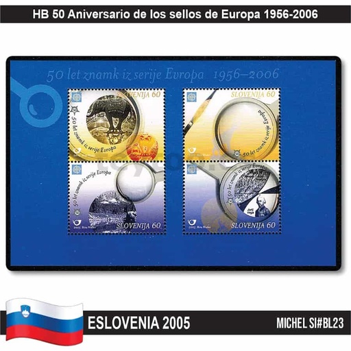 [C2376#] Eslovenia 2005. HB 50 Aniversario de los sellos de Europa (MNH) MI#BL23
