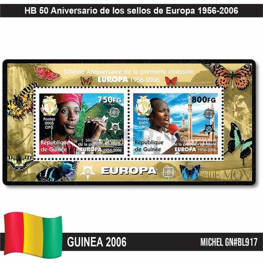 [C2378#] Guinea 2006. HB 50 Aniversario de los sellos de Europa (MNH) MI#BL920