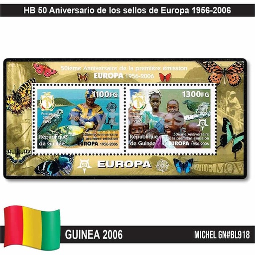 [C2381#] Guinea 2006. HB 50 Aniversario de los sellos de Europa (MNH) MI#BL918
