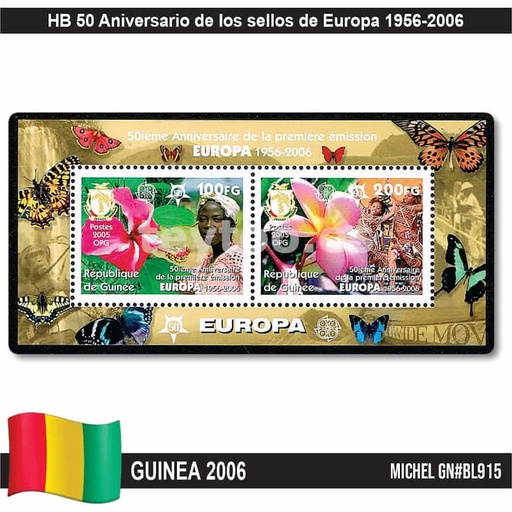 [C2383#] Guinea 2006. HB 50 Aniversario de los sellos de Europa (MNH) MI#BL915