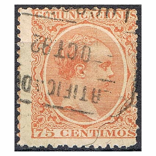[B0632#] España 1889. Alfonso XIII, 75 c (U) - EDIFIL 225