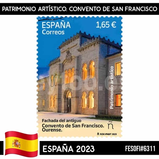 [B0830#] España 2023. Patrimonio Artístico. Convento de San Francisco (MNH) FE#6311