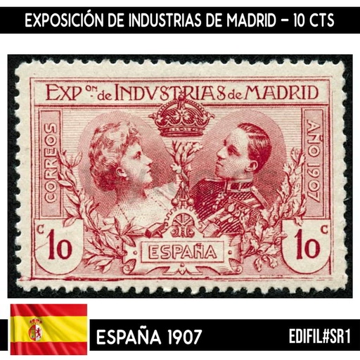 [B0315.1#] España 1907. Exposición de Industrias de Madrid, 10 cts (MNH) ED#SR1