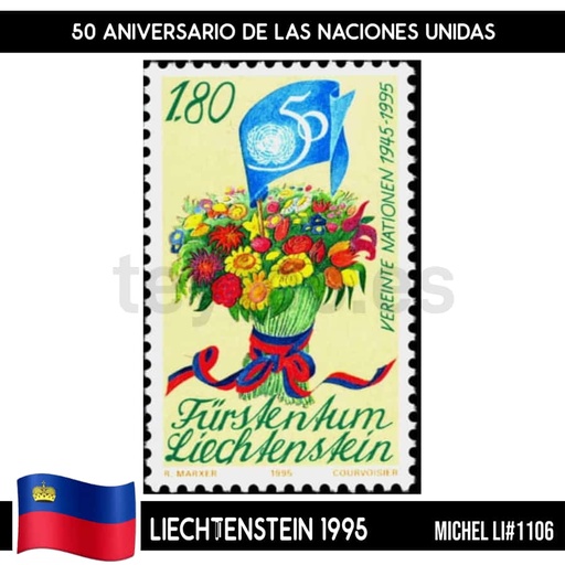 [B0754.1#] Liechtenstein 1995. 50 Aniversario de las Naciones Unidas (MNH) MI#1106