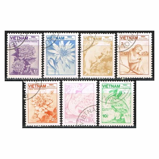 [B0663#] Vietnam 1984. Flora y Fauna (CTO) - SCOTT 1470-1471,1474-1478