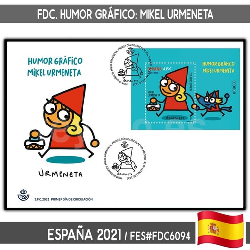 [D0013.1#] España 2021. FCD Humor Gráfico. Mikel Urmeneta (N) FES#6094