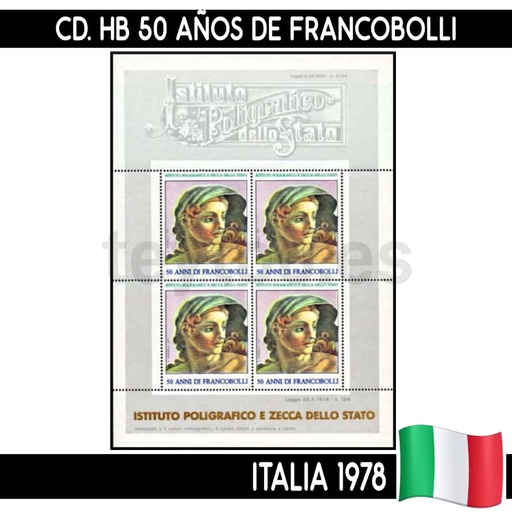 [D0042#] Italia 1978. HB 50 aniversario Francobolli (MNH)