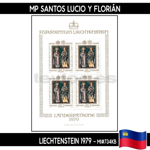 [D0074#] Liechtenstein 1979. MP Santos Lucio y Florián (MNH) MI#734KB