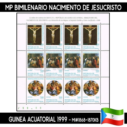 [D0084#] Guinea Ecuatorial 1999. MP Nacimiento de Jesucristo (MNH) MI#1868-1870
