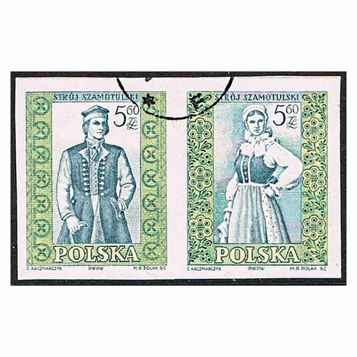 [B0687#] Polonia 1959. Trajes Regionales: Szamotuly (CTO) - MICHEL 1146B-1147B