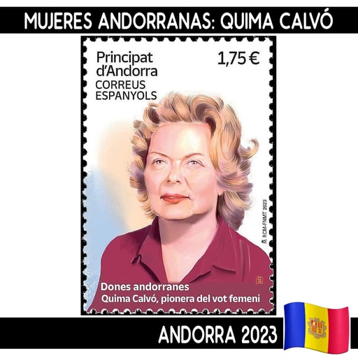 [B0991#] Andorra 2023. Mujeres Andorranas: Quima Calvó (MNH)
