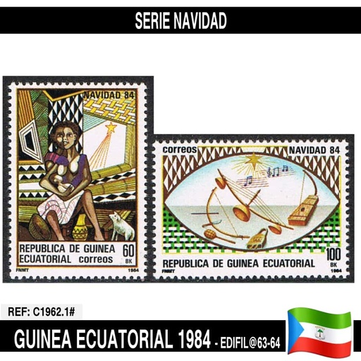 [C1962.1#] Guinea Ecuatorial 1984. Navidad (MNH) EDI@63-64