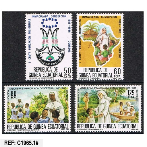 [C1965.1#] Guinea Ecuatorial 1984. Misiones Inmaculada Concepción (MNH) EDI@65-68