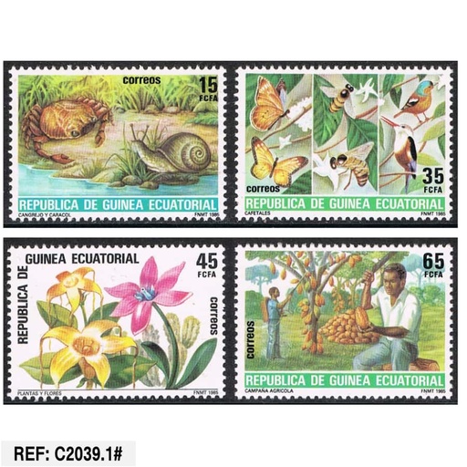 [C2039.1#] Guinea Ecuatorial 1985. Protección de la Naturaleza (MNH) EDI@73-76