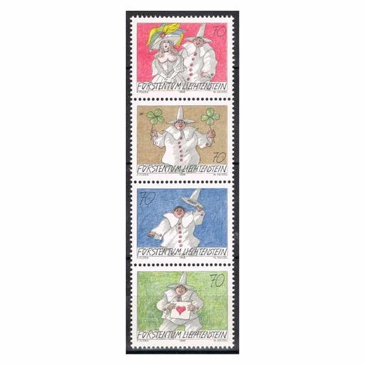 [B0720#] Liechtenstein 1998. Cartas con humor (MNH) - MI 1173-1176