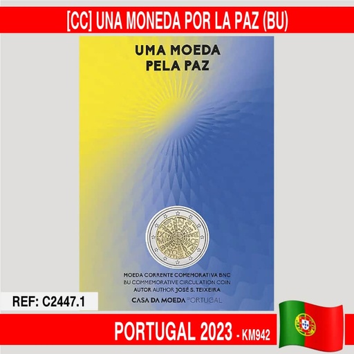 [C2447.1#] Portugal 2023 [CC] 2€. Una moneda para la paz (BU)