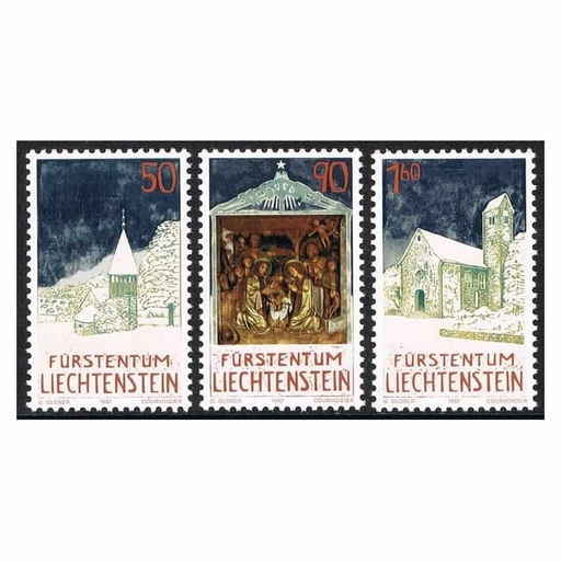 [B0724#] Liechtenstein 1992. Navidad (MNH) - MI 1050-1052