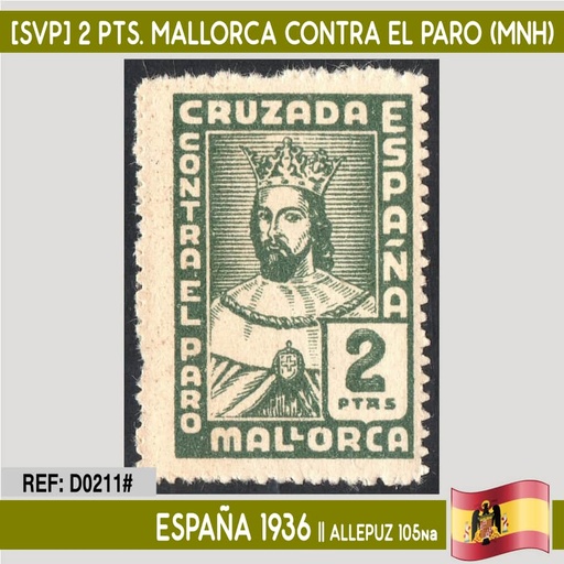 [D0211.#] España 1936 [SVP] Mallorca. Cruzada contra el paro (MNH)